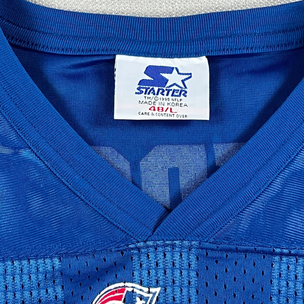 Starter New England Patriots Jersey Mens 48/L Blue Vintage 1995 Drew Bledsoe 11 - Picture 4 of 9